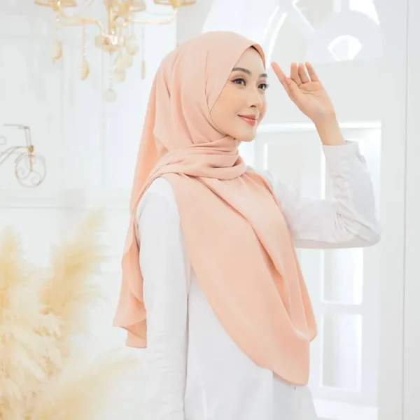 Tyra Curve Shawl - Caramel - Image 2