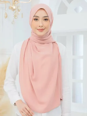 Tyra Curve Shawl - Dusty Pink