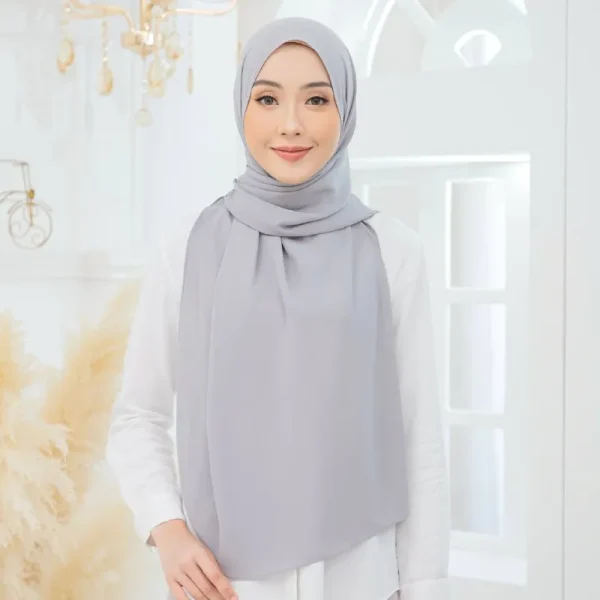 Tyra Curve Shawl - greyish