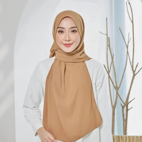 Tyra Curve Shawl - Cappucino