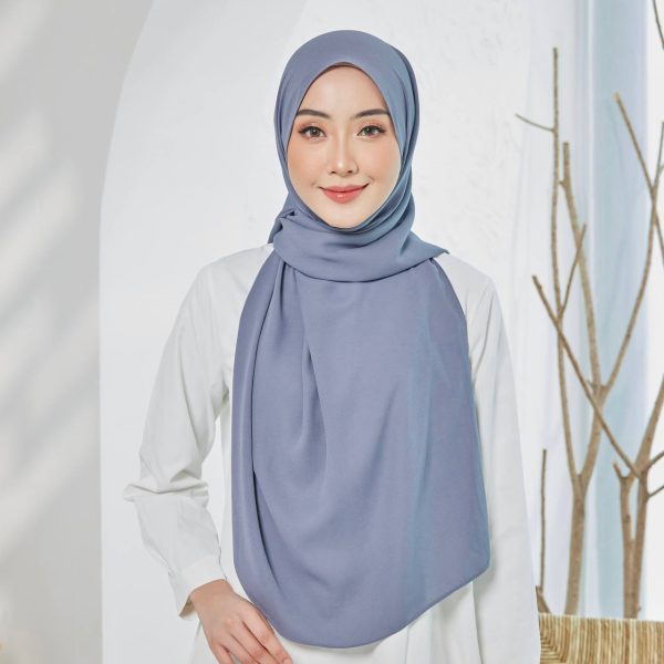 Tyra Curve Shawl - Ash Grey