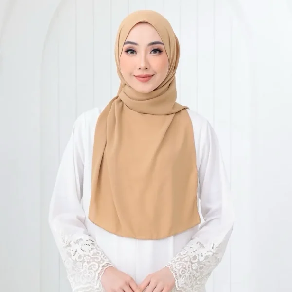 Tyra Curve Shawl - Biscoff