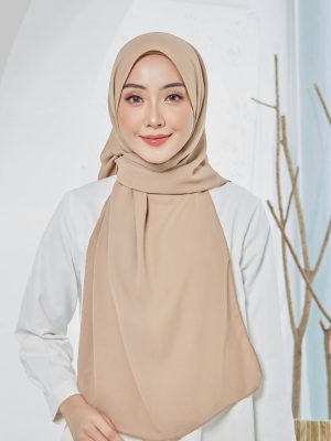 Tyra Curve Shawl - Light Taupe