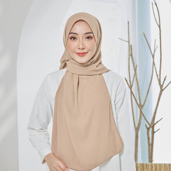 Tyra Curve Shawl - Light Taupe
