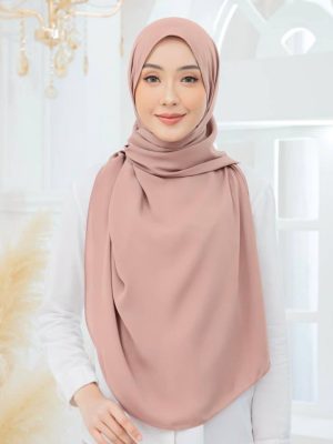 Tyra Curve Shawl - Dull Pink