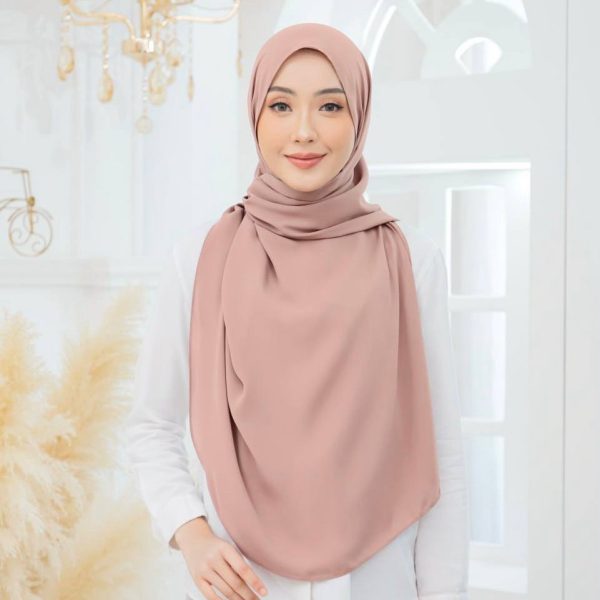 Tyra Curve Shawl - Dull Pink