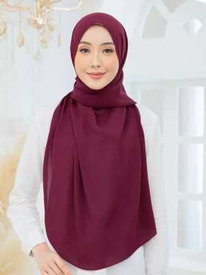 Tyra Curve Shawl - Wine