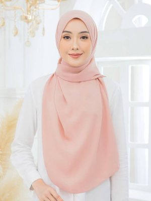 Tyra Curve Shawl - Salmon
