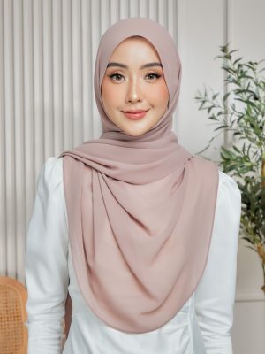 Semi Lazy Shawl - Rose Dusk