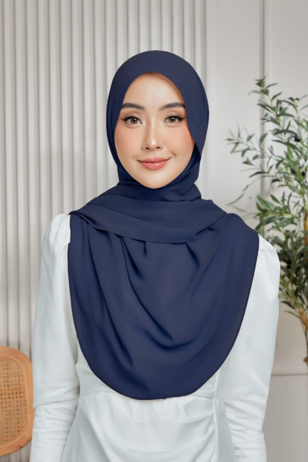 (Defect Item) - Lazy Shawl Navy Blue